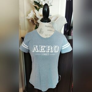 Aeropostale Womens Blue Short Sleeve Tee